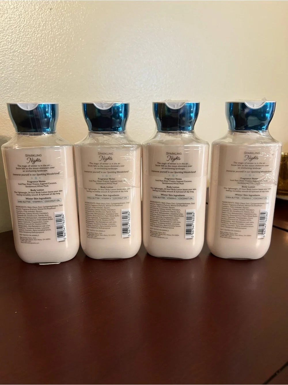 New Bath & Body Works Sparkling Nights 24 Hour Moisture Body Lotion Set